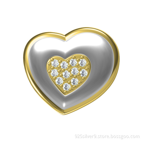 Wholesales 925 sterling silver jewelry display earrings with ceramic&CZ